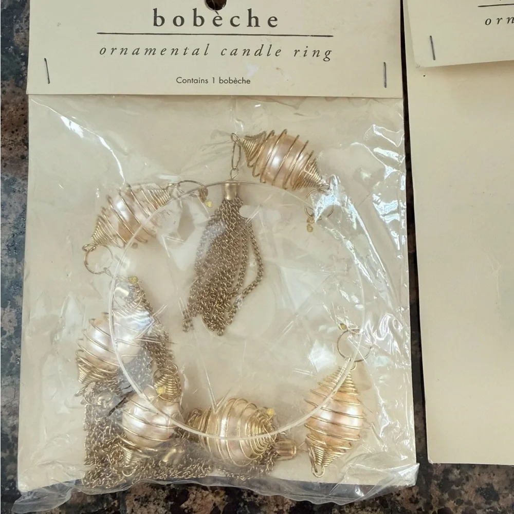 🆕 Pier 1 imports solid brass candle holders with bobeche ornamental candle ring.